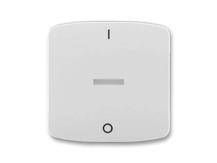 Kryt spínače kolébkového s čirým průzorem, s potiskem šedá 3558A-A655 S