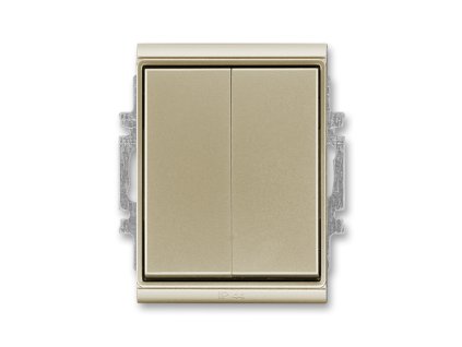 Přepínač dvojitý střídavý s krytím šampaňská 3558E-A52940 33 Tlačítko