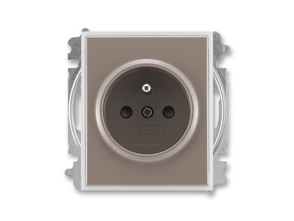Zásuvka jednonásobná, chráněná, s clonkami lungo / mléčná bílá 5519E-A02357 26