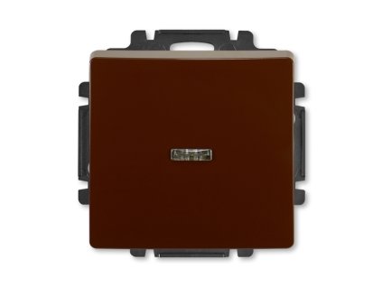 Spínač jednopólový s průzorem hnědá 3557G-A01341 H1 Tlačítko