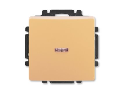 Spínač dvojpólový s průzorem béžová 3557G-A02342 D1 Tlačítko
