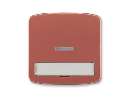 Kryt spínače kolébkového s čirým průzorem a popisovým polem vřesová červená 3558A-A610 R2