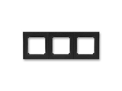 Rámeček pro elektroinstalační přístroje, trojnásobný onyx/kouřová černá 3901H-A05030 63