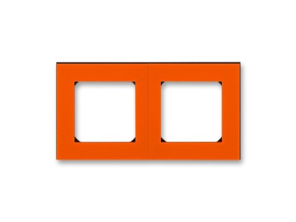Rámeček pro elektroinstalační přístroje, dvojnásobný oranžová/kouřová černá 3901H-A05020 66