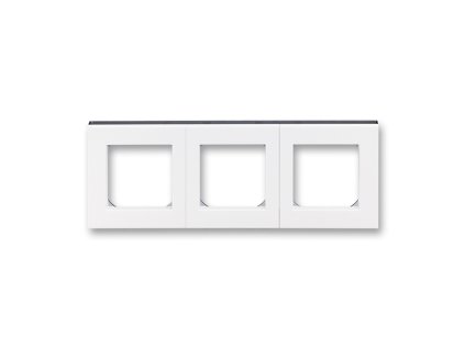 Rámeček pro elektroinstalační přístroje, trojnásobný bílá/kouřová černá 3901H-A05030 62