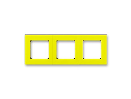 Rámeček pro elektroinstalační přístroje, trojnásobnýu žlutá/kouřová černá 3901H-A05030 64