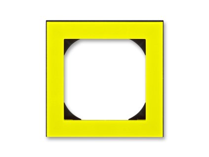 Rámeček jednonásobný s otvorem 55x55 žlutá/kouřová černá 3901H-A05510 64