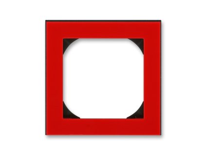 Rámeček jednonásobný s otvorem 55x55 červená/ kouřová černá 3901H-A05510 65