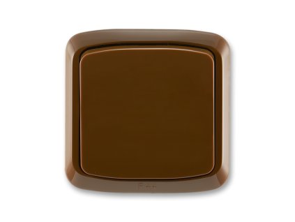 Přepínač IP 44, zapuštěný s krytem a rámečkem, ř.6 hnědá3558A-06940 H Tlačítko