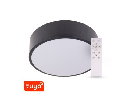 SMART Tuya LED svítidlo RENDO 48W CCT kulaté černé