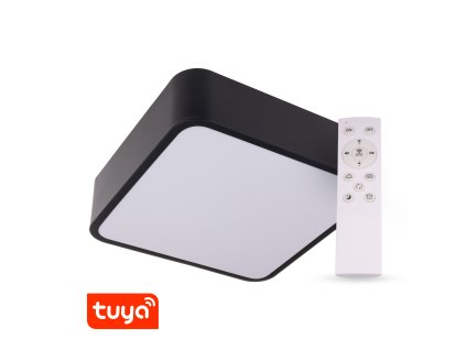 SMART Tuya LED svítidlo RENDO 48W CCT hranaté černé