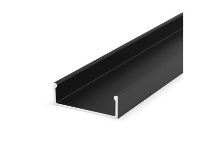 LED profil P13-1 černý široký přisazený (Varianta Profil bez krytu 1m)