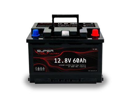 SuperVolt 60Ah 12,8V Ultra Supervolt Ultra – 12,8V 60Ah – LifePO4 s Bluetooth a vyhříváním