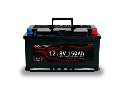 SuperVolt 150Ah 12,8V Ultra  Supervolt Ultra – 12,8V 150Ah – LifePO4 s Bluetooth a vyhříváním