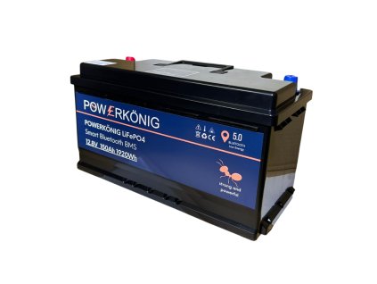 POWERKÖNIG LiFePO4 12,8V 150Ah DIN Smart BMS mit Bluetooth PK12150DIN