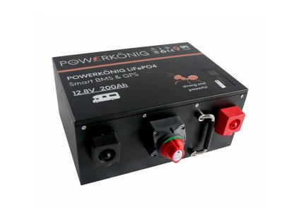 POWERKÖNIG LiFePO4 12,8V 200Ah Untersitz Smart BMS s Bluetooth PK12200US