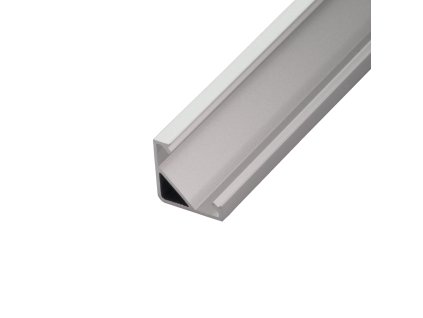 LED profil R6 stříbrný rohový 16*16 (Varianta Profil bez krytu 1m)