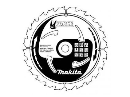 kotouč pilový dřevo MFORCE 170x2x30mm 24Z = new B-32013