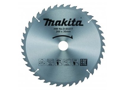 kotouč pilový dřevo TCT 260x2.6x30mm 40Z=newD-77322