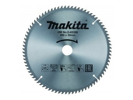 kotouč pilový dřevo TCT 260x2.6x30mm 80Z STOP