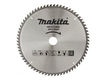 kotouč pilový hliník TCT 260x2.8x30mm 70Z