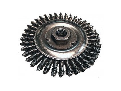 kotoučový kartáč z ocelového drátu,splétaný drát 0,5mm,150mm