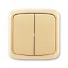 Přepínač sériový s krytem a rámečkem, ř 5 béžová 3558A-05940 D Tlačítko