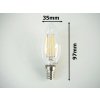 LED žárovka E14 C35 4W FILAMENT (Varianta LED žárovka E14 C35 4W FILAMENT)