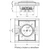 Zásuvka jednonásobná, chráněná, s clonka modrá/bílá 5519E-A02357 14