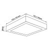 PS12 LED panel 12W přisazený čtverec 166x166mm (Varianta Teplá bílá)