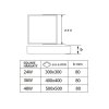SMART Tuya LED svítidlo RENDO 36W CCT hranaté černé