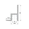 LED profil S, profil bez krytu 2m 095012 T-LED