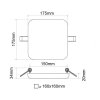 HZ24 LED panel 24W čtverec 175x175mm (Varianta Teplá bílá)