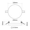 KZ36 LED panel 36W kulatý 228mm (Varianta Teplá bílá)