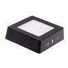 BPS6 LED panel 6W přisazený černý čtverec (Varianta Teplá bílá)