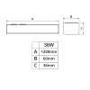 Přisazené svítidlo BAGON B120 36W 120cm