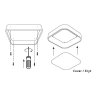 LED svítidlo RENDO 24W CCT hranaté bílé stropní
