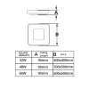 SMART Tuya LED svítidlo ZULU 48W CCT hranaté bílé