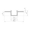 LED profil GK18-3 stříbrný do SDK, profil bez krytu 2m 095131 T-LED