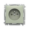Zásuvka jednonásobná, s clonkami; Zoni®, olivová 6619T-A06657 243