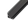 LED profil R6C černý rohový 16*16 (Varianta Profil bez krytu 1m)