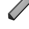 LED profil R6C černý rohový 16*16 (Varianta Profil bez krytu 1m)