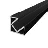 LED profil P3-5 černý mini rohový (Varianta Profil bez krytu 1m)