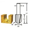 Žlábkovací fréza stopka 6 mm,9,5x12,7x44 mm
