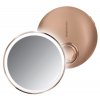 Kapesní kosmetické zrcátko Simplehuman Sensor Compact, LED světlo, 3x zvětšení, Rose Gold