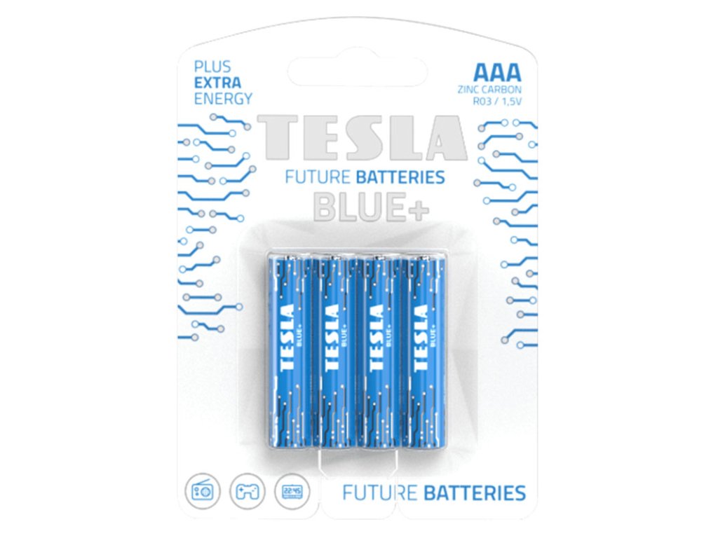 TESLA BATTERIES AAA BLUE+ Baterky (BLISTER 4 ks)