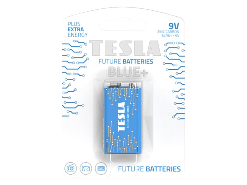 TESLA BATTERIES 9V BLUE+ Baterky (BLISTER 1 ks)