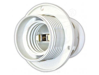 Objimka E27/81 B so zavitom a kruzkom biela