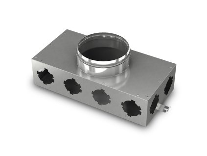 1923241 FV 1001 160/75x8 Vzduchovody - rozdeľovací box 8 x o75mm - o160mm, materiál: kov
