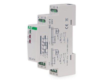 BIS 414 /230 Sekvenčné impulzné relé, 230V, 16A, 2x NO/NC